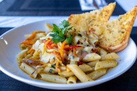 Open daily for breakfast and dinner.  Enjoy a pre dinner drink at the bar!