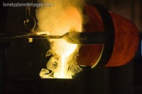 Demonstration of gold pouring, Australian Prospectors and Miners Hall of Fame.